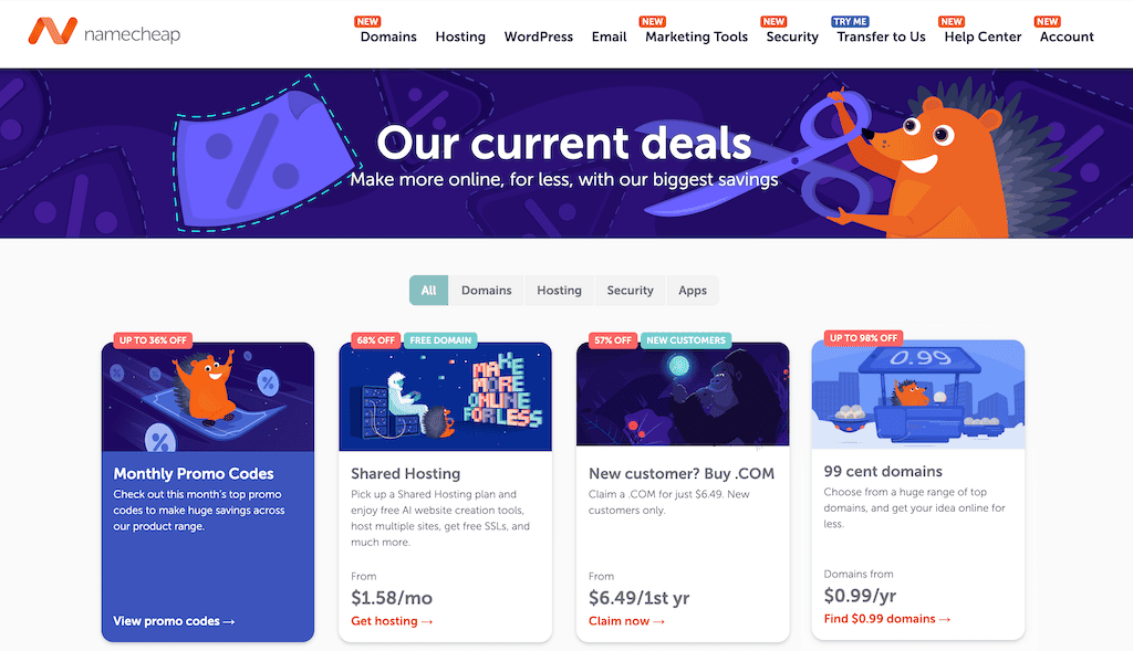 NameCheap Renewal Promo