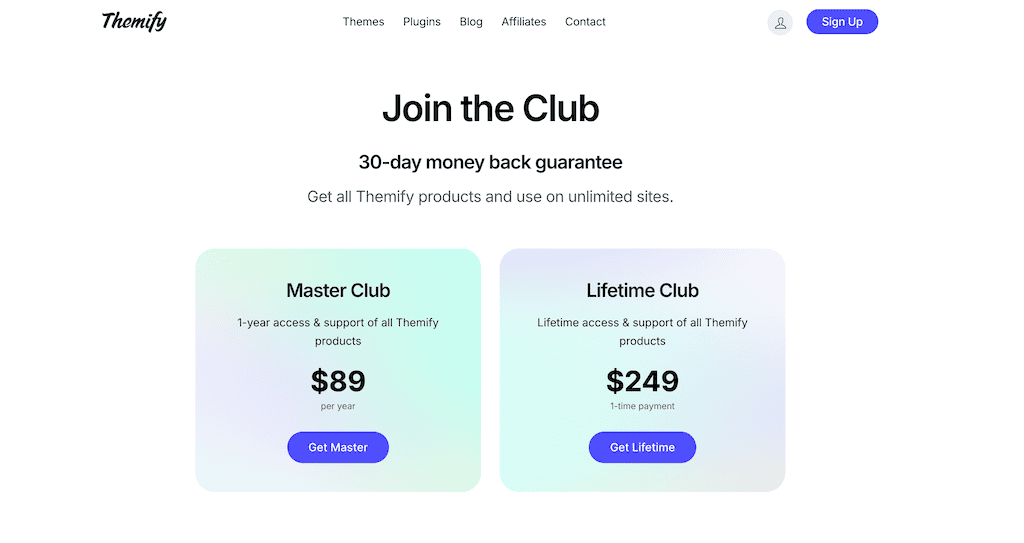 Themify Pricing