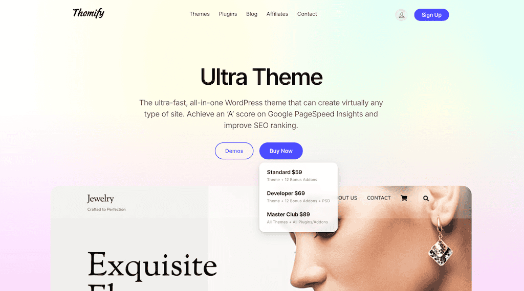 Themify Ultra theme Pricing