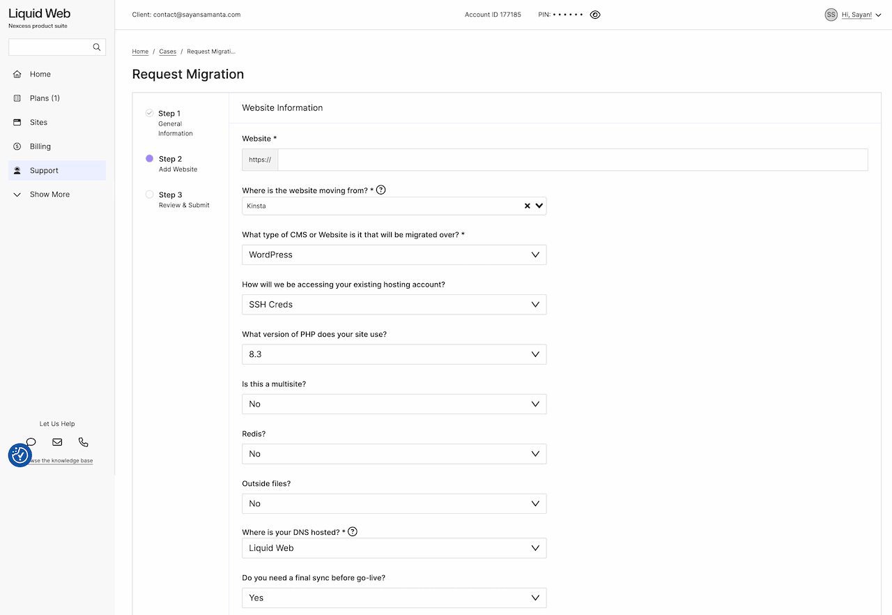 Liquid Web White Globe Site Migration