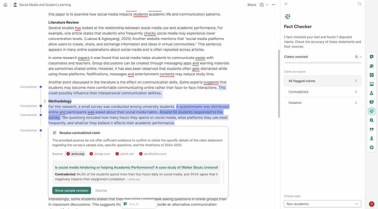 Grammarly Fact Checker
