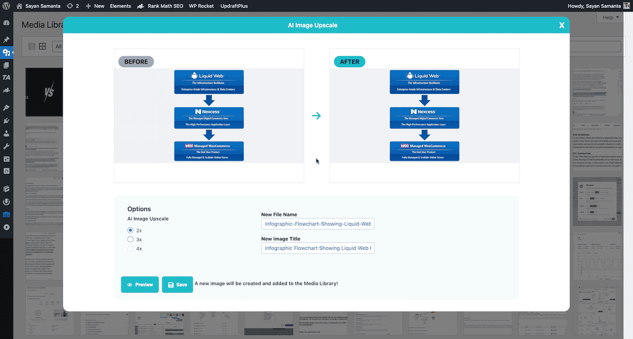 ShortPixel AI image upscaling