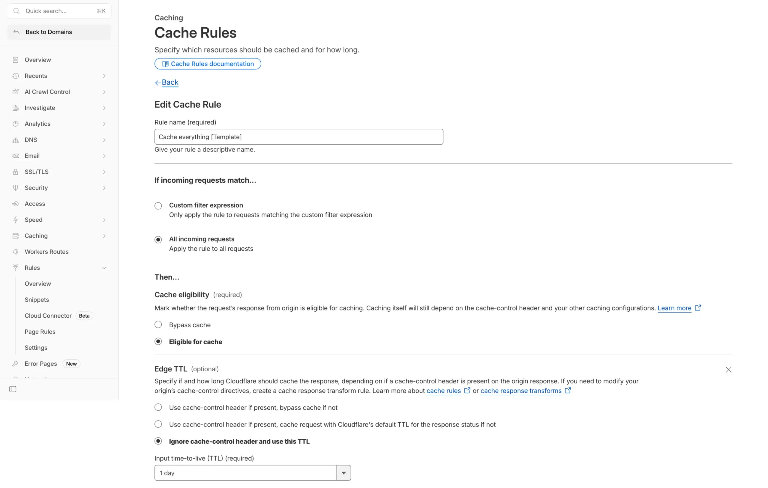 Cloudflare Cache Everything rules Cloudflare Cache Everything rules