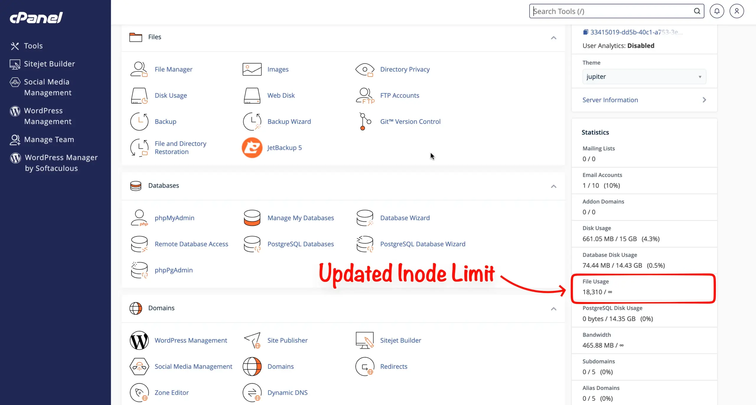 Hosting.com new Inode limit on shared hosting Hosting.com new Inode limit on shared hosting