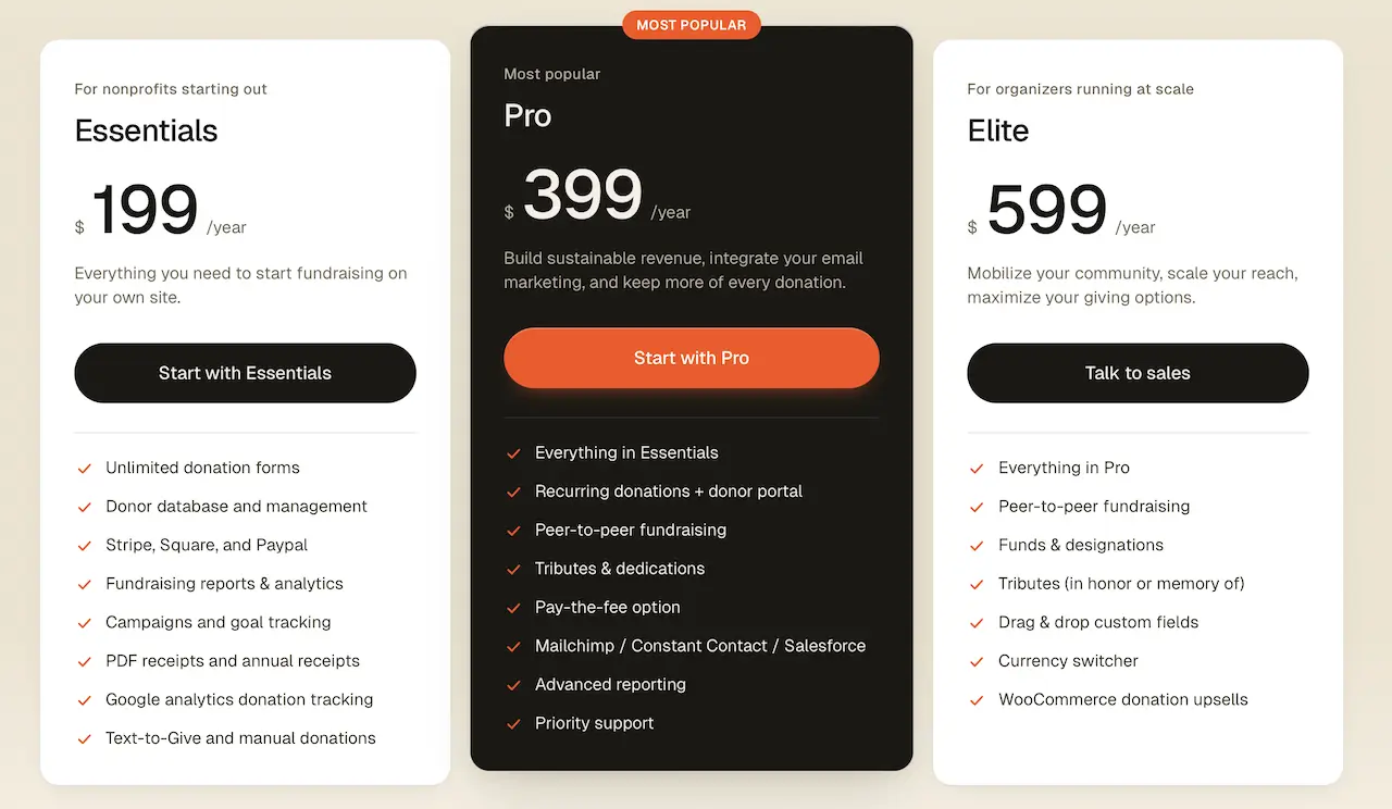 Liquid Web GiveWP pricing Liquid Web GiveWP pricing